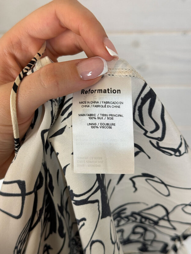 Pre-Owned Reformation Face Graphics Long Dress Size US 4 (UK 8) - Image 3