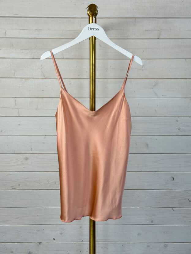 Pre-Owned Falconeri Rose Gold 95% Silk Camisole Size S