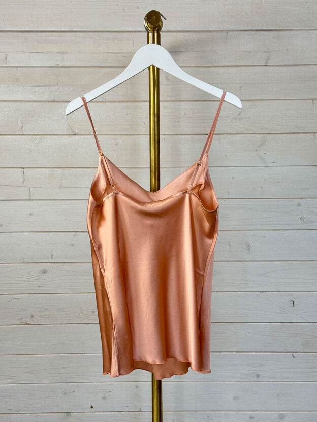 Pre-Owned Falconeri Rose Gold 95% Silk Camisole Size S - Image 2