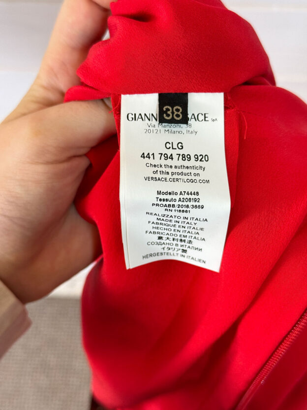 Pre-Owned Versace Red Skater Dress Size 38 (UK 6) - Image 3