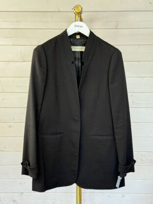 Burberry Black Long Line Blazer UK 6
