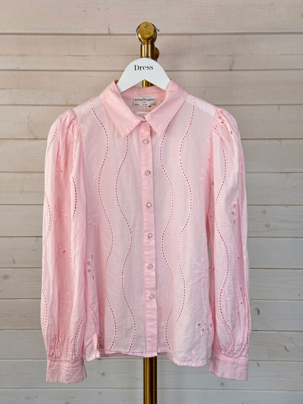 Pre-Owned Seven Wonders Pink Blouse Size XS