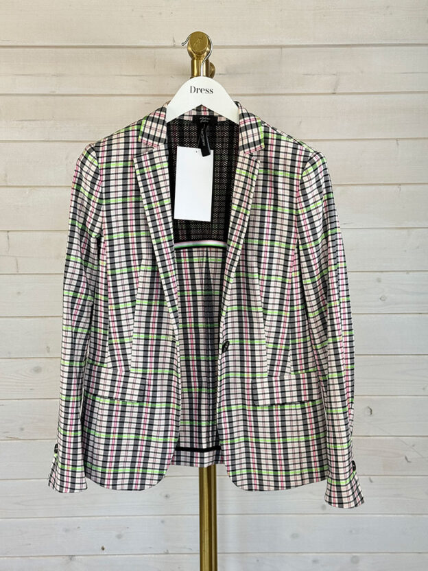 Marc Cain Multicoloured Checked Jacket Size N1 (UK 8)