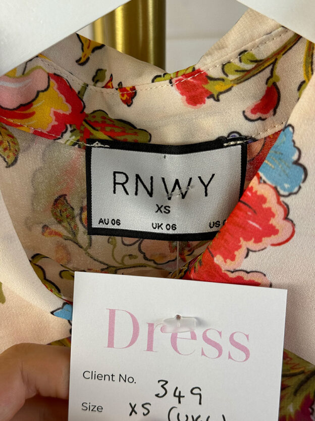 Pre-Owned RNWY Floral Multicoloured Blouse Size XS (UK 6) - Image 4