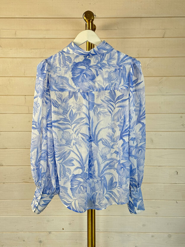 Runaway Blue Floral Blouse Size S (UK 8) - Image 2