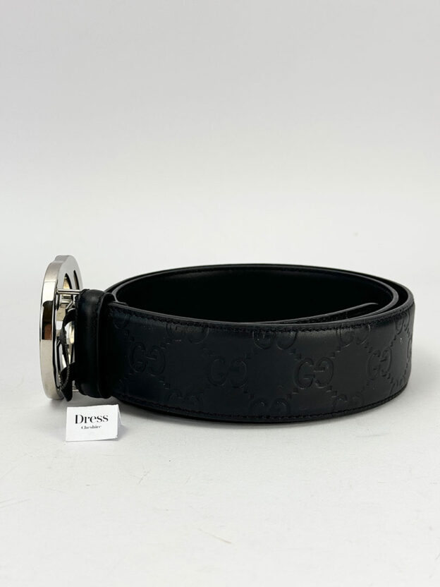 Pre-Owned Gucci Silver GG Belt Boxed - Image 4