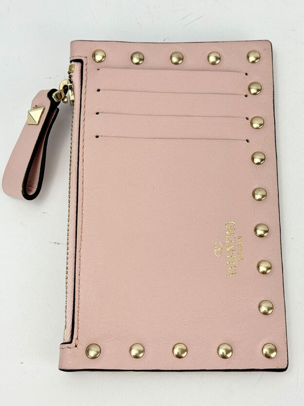 Pre-Owned Valentino Pink Rockstud Coin Purse - Image 4