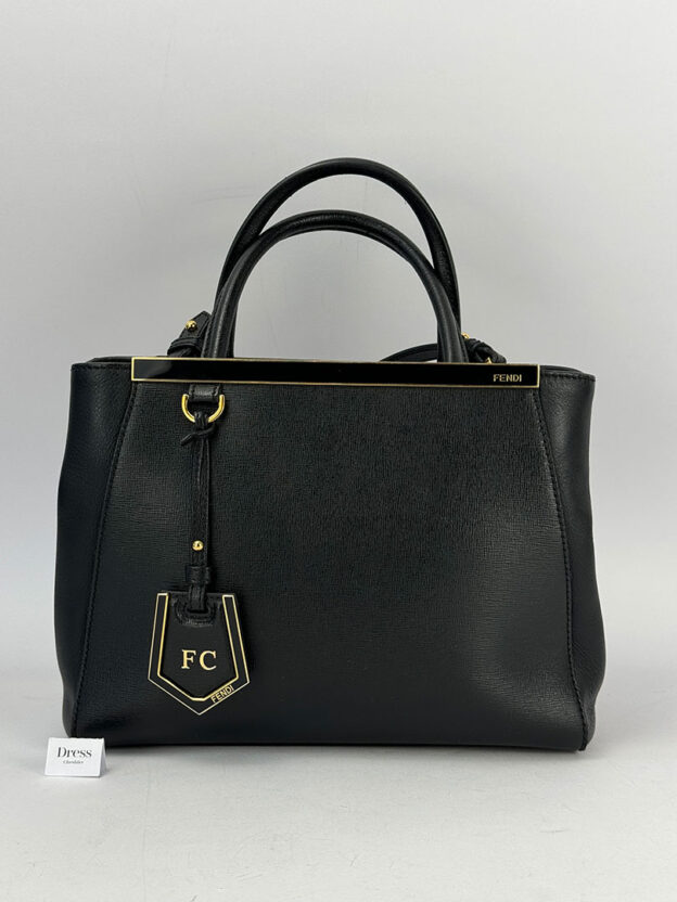 Fendi 2Jours Black Leather Handbag