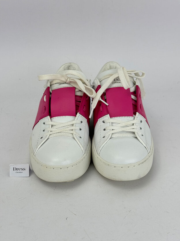 Pre-Owned Valentino Garavani White & Pink Trainers Size 36 (UK 4) - Image 2