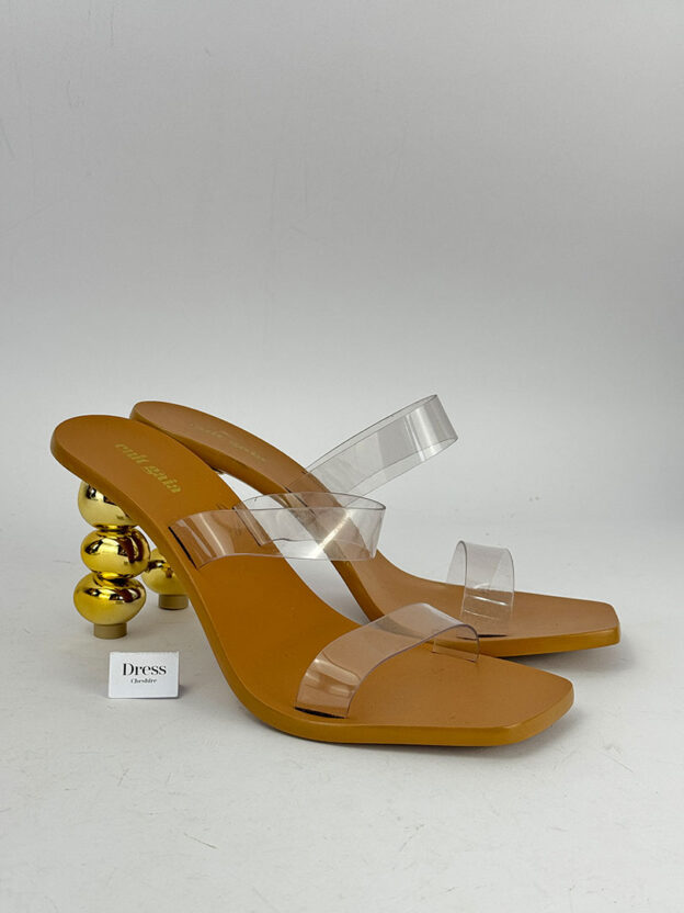 Cult Gaia Meta PVC Heels Size 38.5 (UK 5.5)