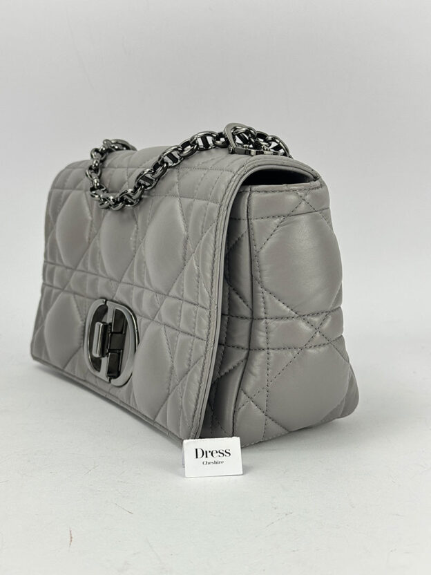 Pre-Owned Christian Dior Medium Caro Grey Bag Boxed - Image 2