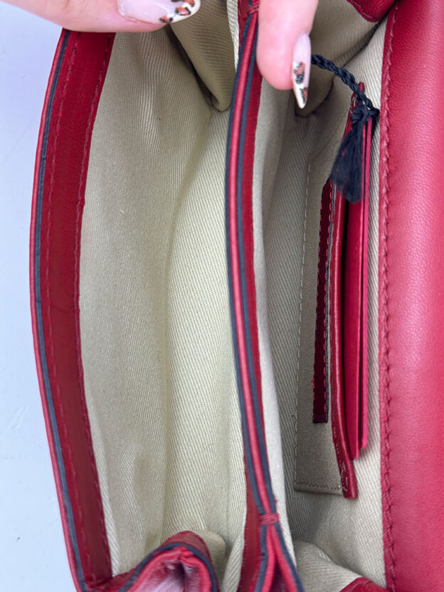 Valentino Vavavoom Red Clutch with Shoulder Strap with Dustbag - Image 5