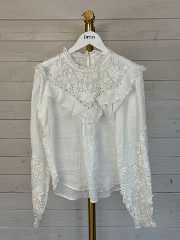 Veronica Beard White Lace Blouse Size UK 8