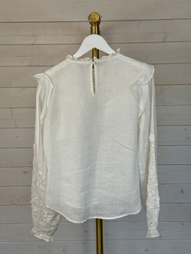 Veronica Beard White Lace Blouse Size UK 8 - Image 2