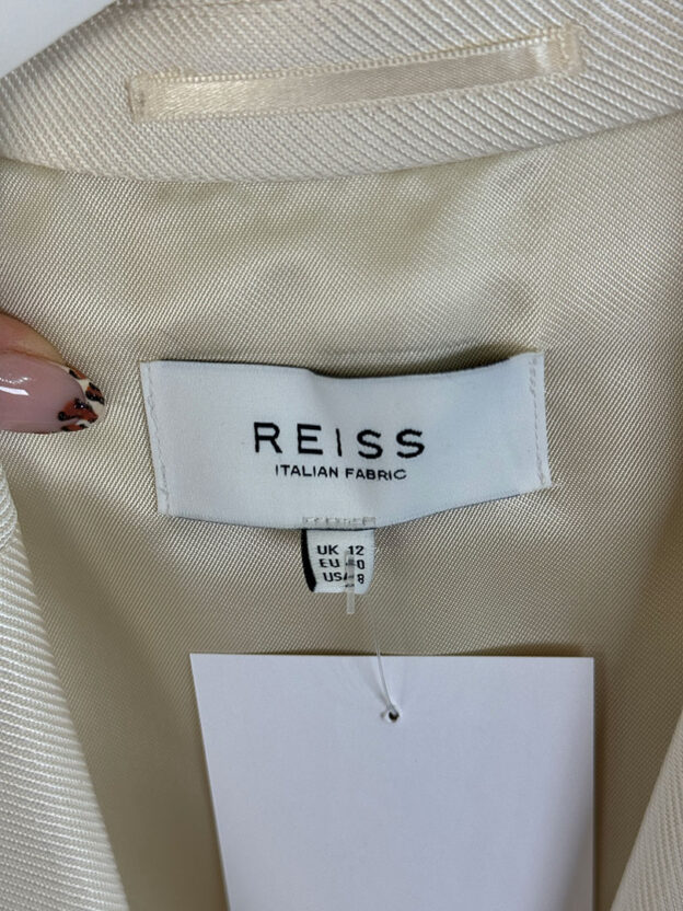 Pre-Owned Reiss Cream Blazer Size 12 - Image 4