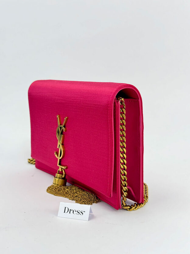 Pre-Owned YSL Pink Small Kate Wallet On Chain - Image 3