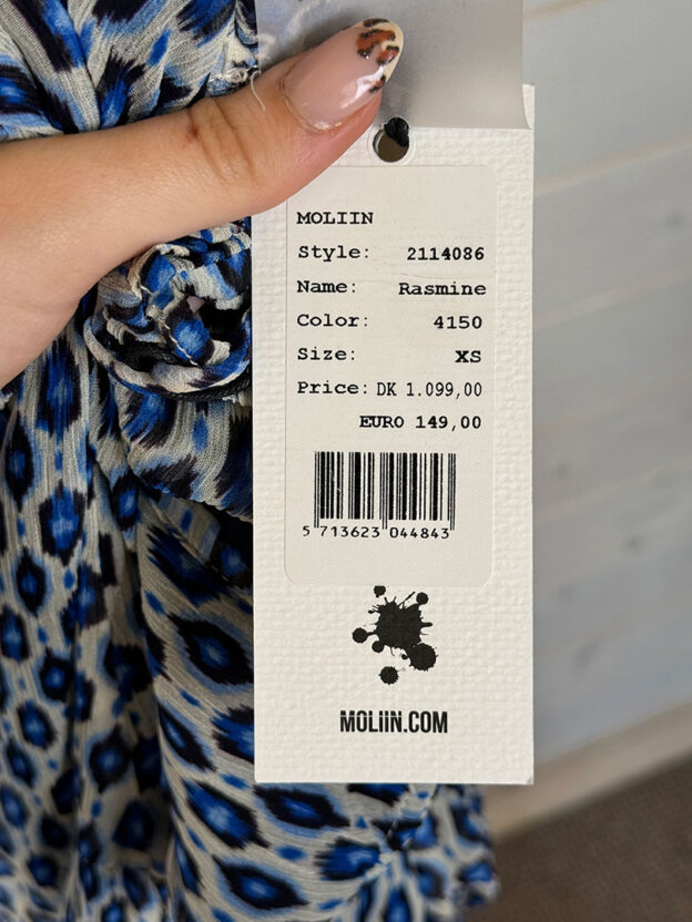 Moliin Blue Patterned Dress Size XS - Image 5