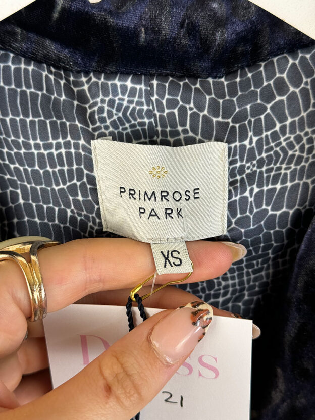 Pre-Owned Primrose Park Navy & Black Velvet Jacket Size XS - Image 5