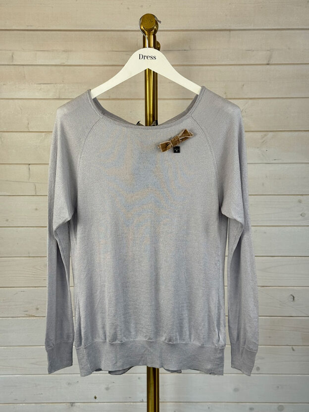 Pre-Owned Liu Jo Grey Wool & Silk Jumper Size XS