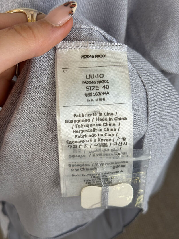Pre-Owned Liu Jo Grey Wool & Silk Jumper Size XS - Image 4