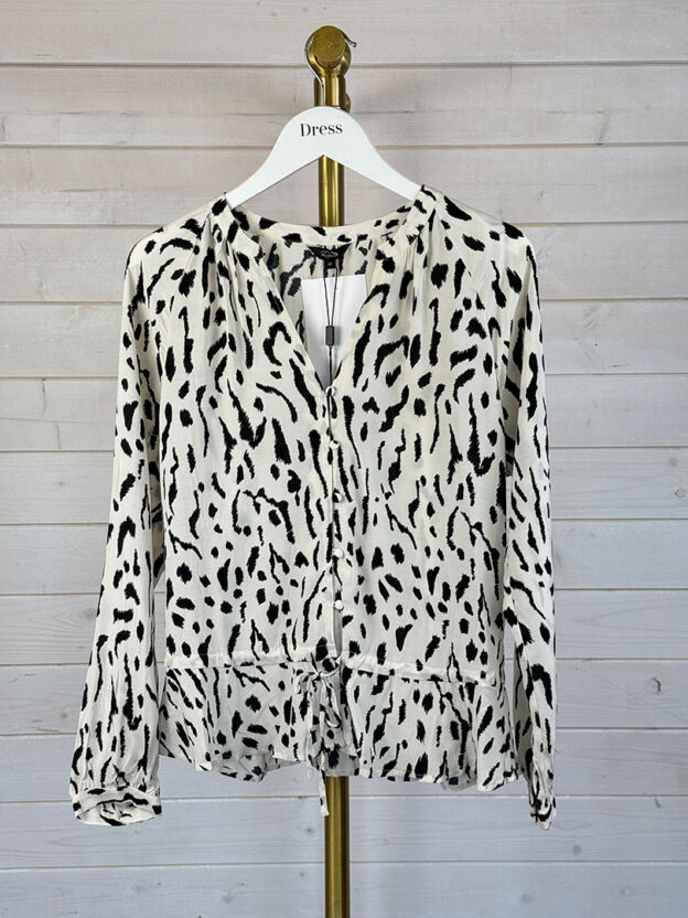 Pre-Owned Rails Ivory Cheetah Marti Top Size XS