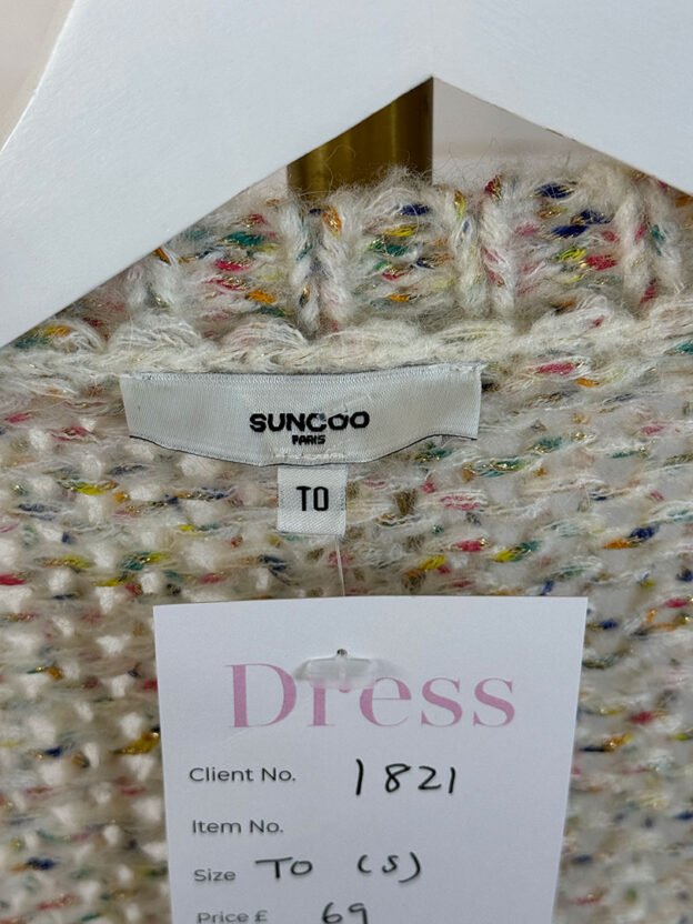 Pre-Owned Suncoo Wool & Cashmere Multicoloured Cardigan Size S - Image 4