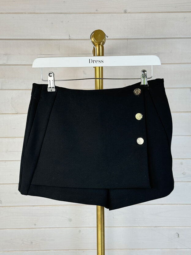 Maje Black Shorts with Gold Buttons Size 38 (UK 10)