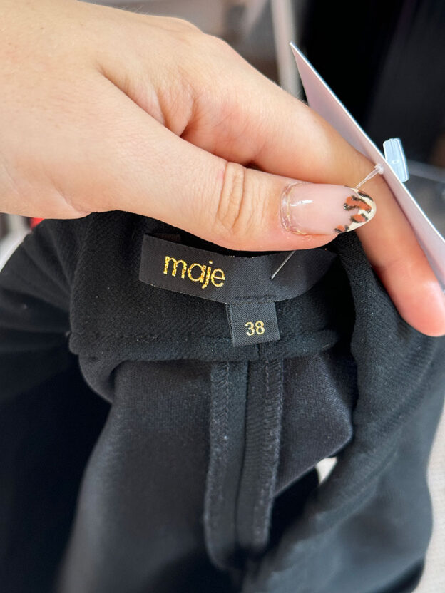 Maje Black Shorts with Gold Buttons Size 38 (UK 10) - Image 3
