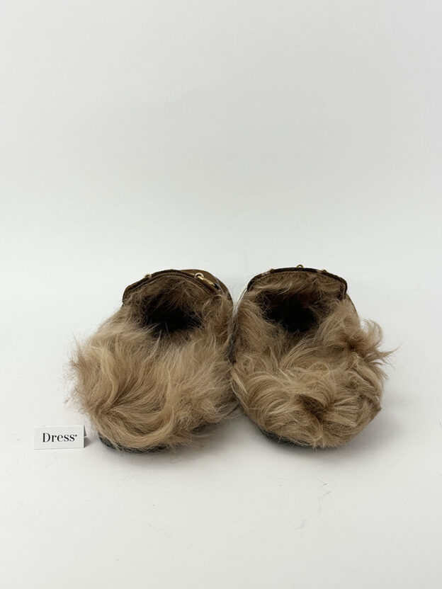Pre-Owned Gucci Princetown GG Fur Trimmed Loafers Size 39 (UK 6) - Image 4