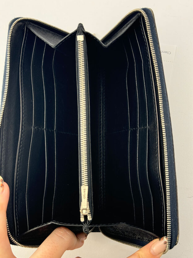 Pre-Owned Celine Blue Leather Purse - Image 5