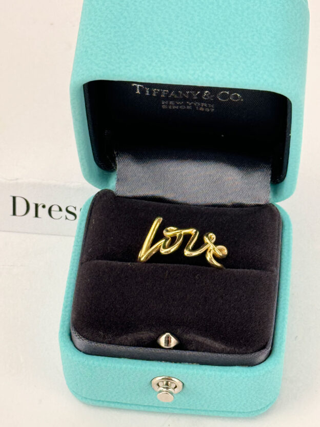 Tiffany 18K Gold Mini Paloma's Graffiti Love Ring - Image 2