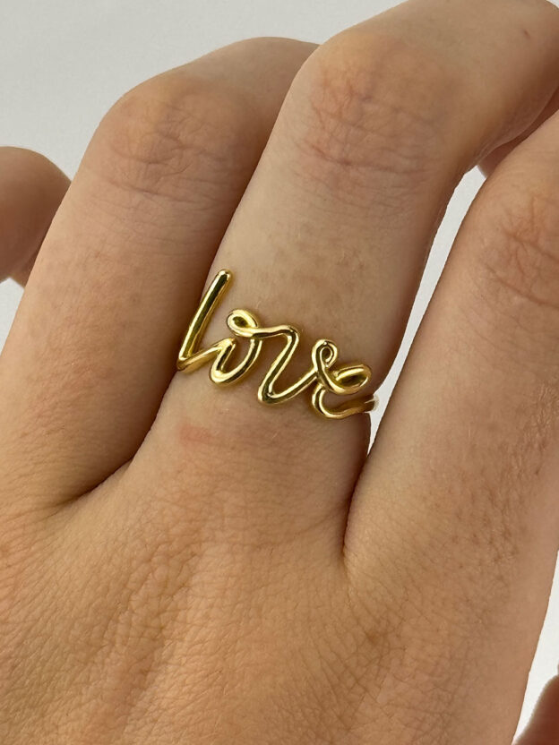 Tiffany 18K Gold Mini Paloma's Graffiti Love Ring - Image 5