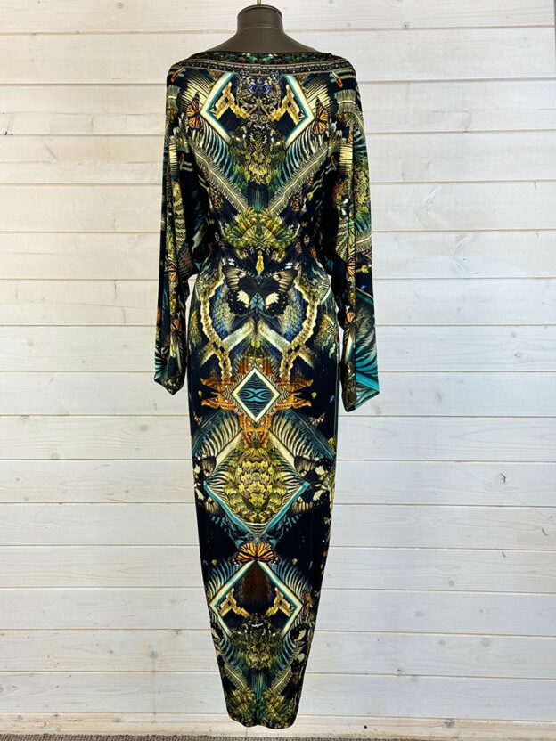 Camilla Butterfly Black Long Dress Size L - Image 2
