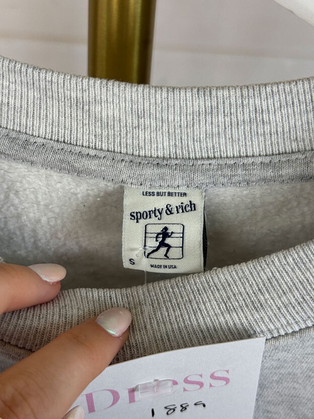 Pre-Owned Sporty & Rich Grey Jumper Size S - Image 6