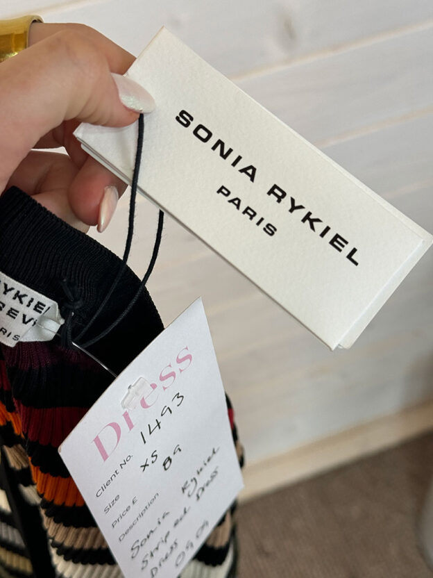 Pre-Owned Sonia Rykiel Multicoloured Striped Dress Size XS - Image 5