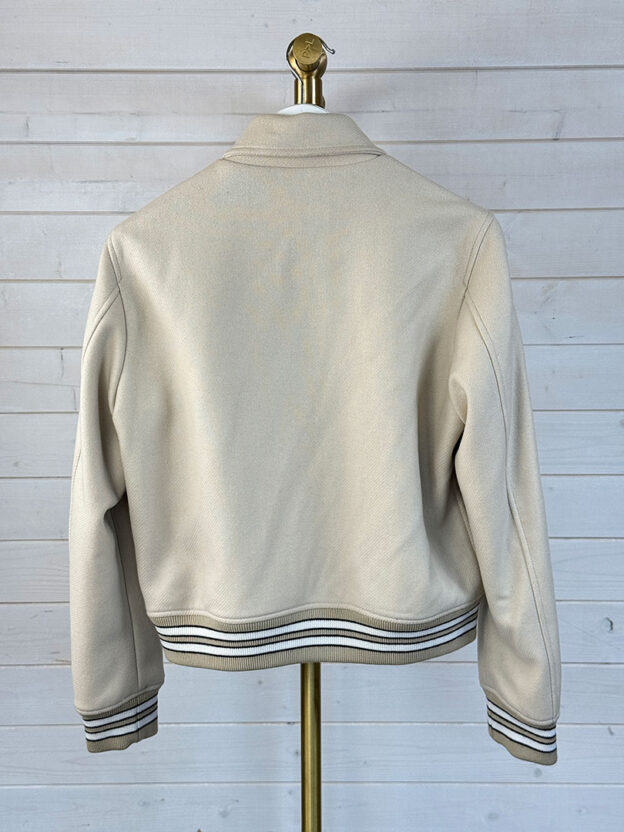 Amiri Beige Bones Bomber Jacket Size L - Image 2