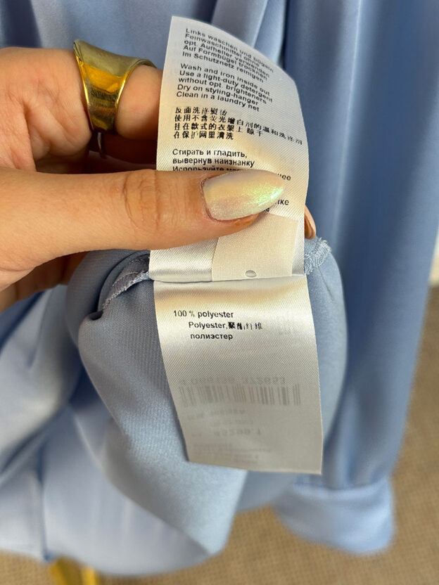 Marc Cain Long Sleeved Blue Blouse Size N3 (UK 12) - Image 4