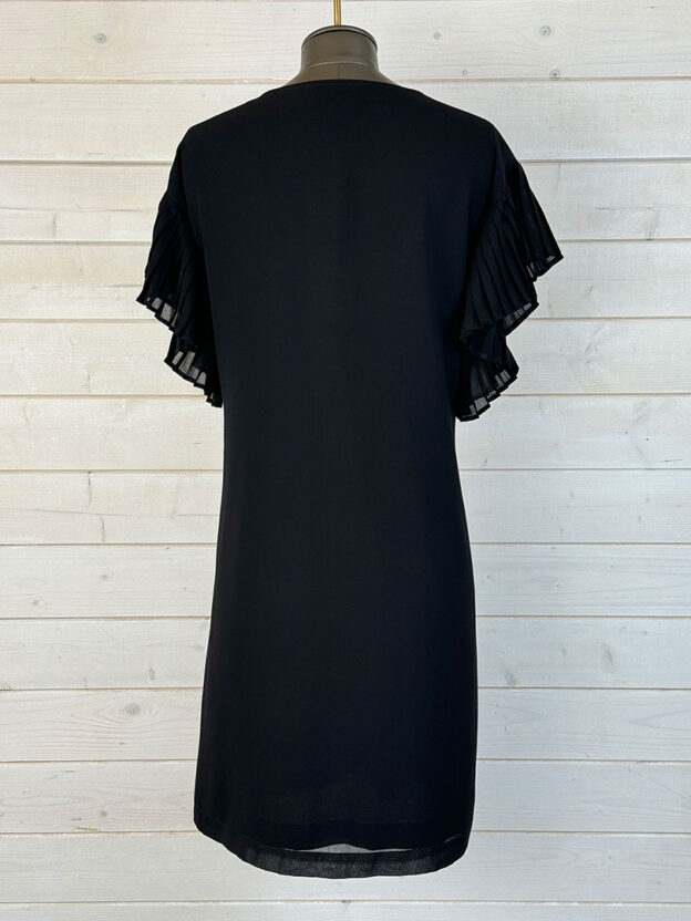 Pre-Owned DKNY Black with Flare Sleeve Dress Size M - Image 2