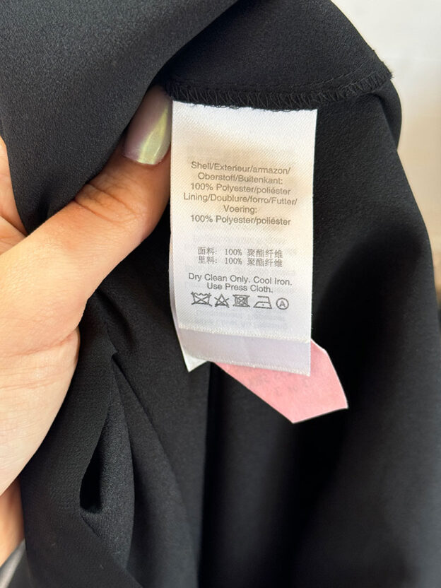 Pre-Owned DKNY Black with Flare Sleeve Dress Size M - Image 3