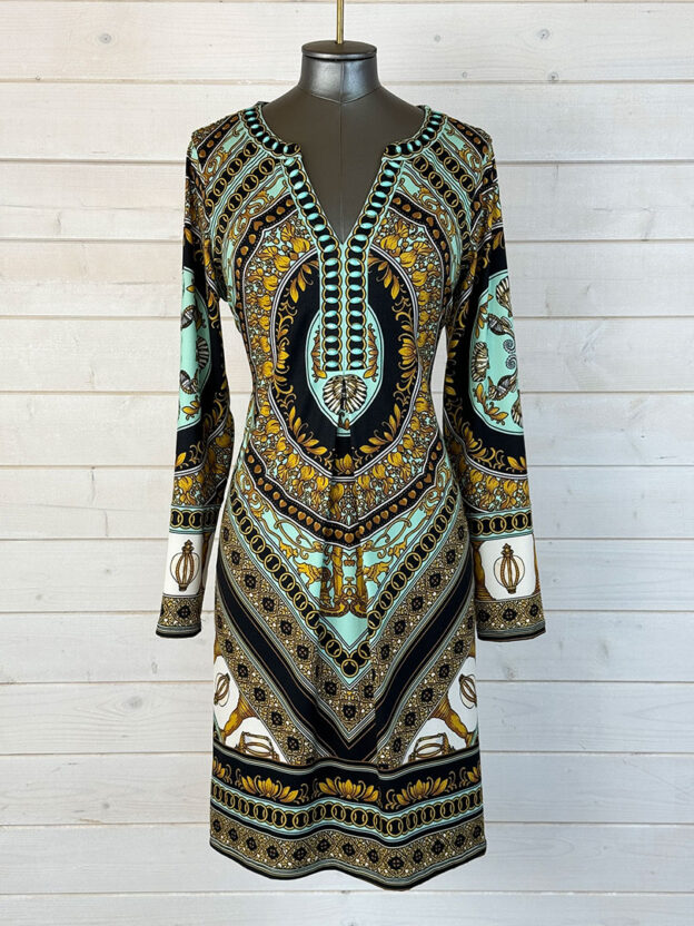 Pre-Owned Hale Bob Multicoloured Patterned Dress Size M