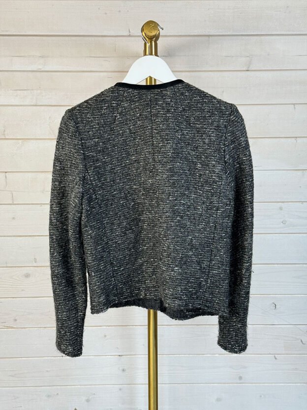 Pre-Owned Isabel Marant Grey & Black Wool Jacket Size 38 (UK 10) - Image 2