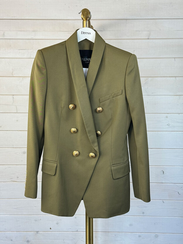 Balmain Khaki Green Blazer Size 40 (UK 12)