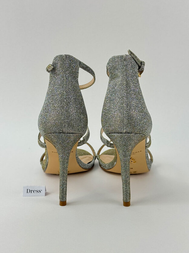 Pre-Owned Kurt Geiger Park Lane Silver Heels Size 39 (UK 6) - Image 4