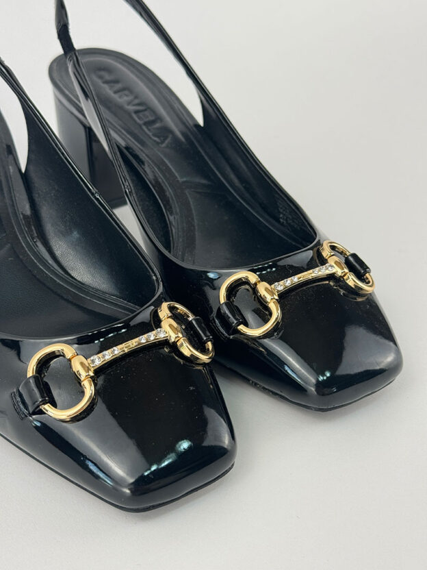 Pre-Owned Carvela Poise Black Patent Heels Size 37 (UK 4) - Image 3