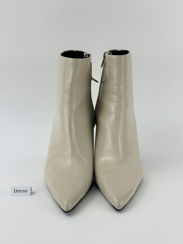 Zara Off White Block Heel Ankle Boots Size 36 (UK 3) - Image 2