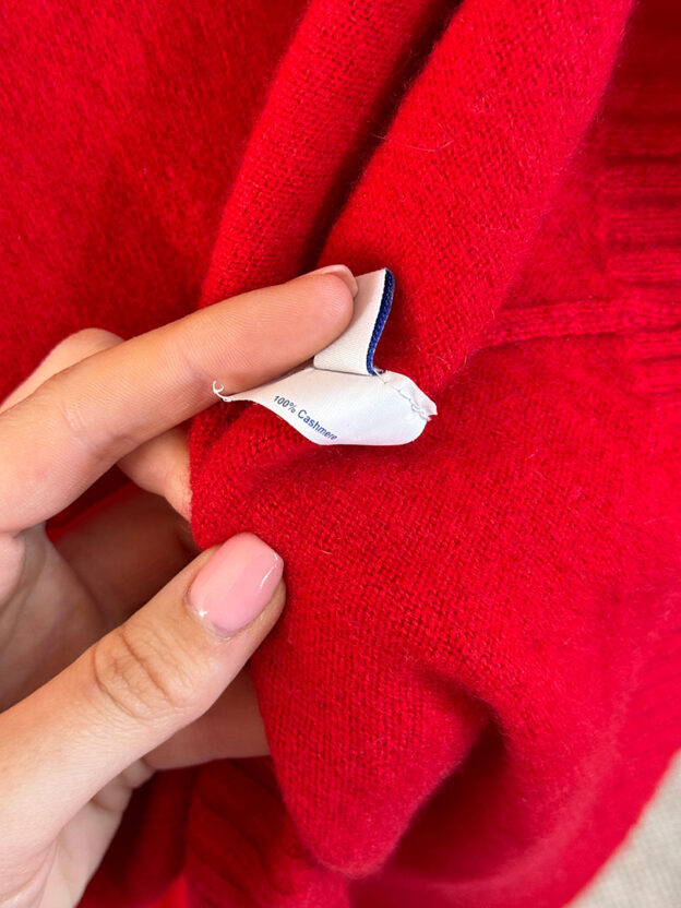 Pre-Owned Winser London 100% Cashmere Red Jumper Size M - Image 3