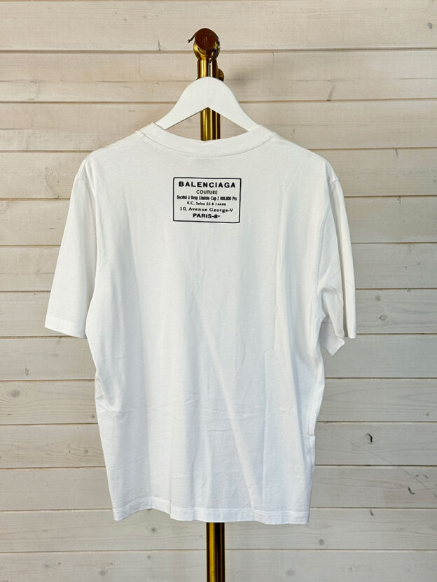 Pre-Owned Balenciaga White T-Shirt Size L (feels like S) - Image 2