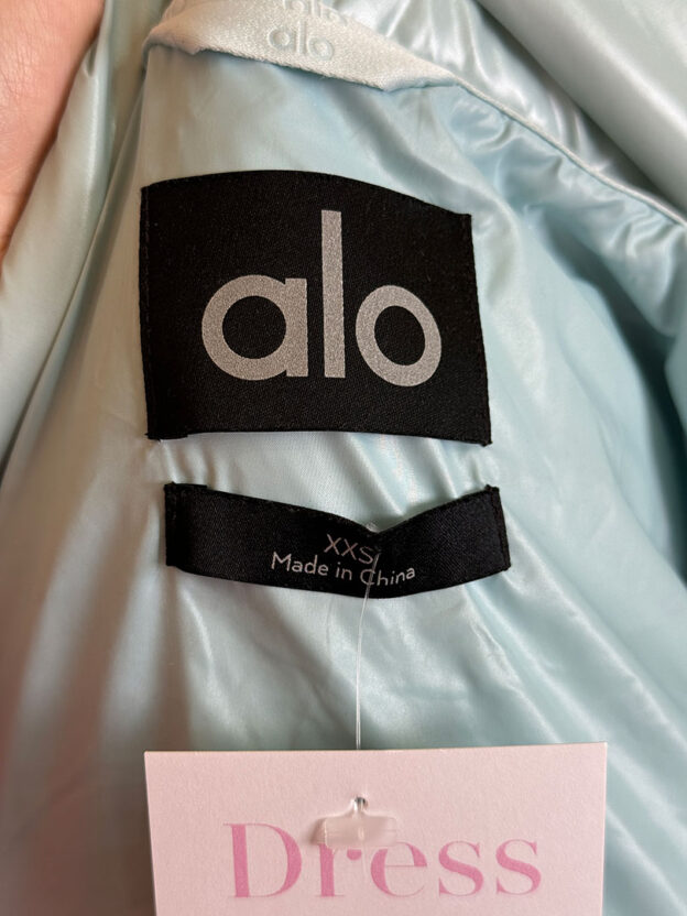 Alo Blue Yoga Quilted Padded Shell Jacket Size XXS - Image 4