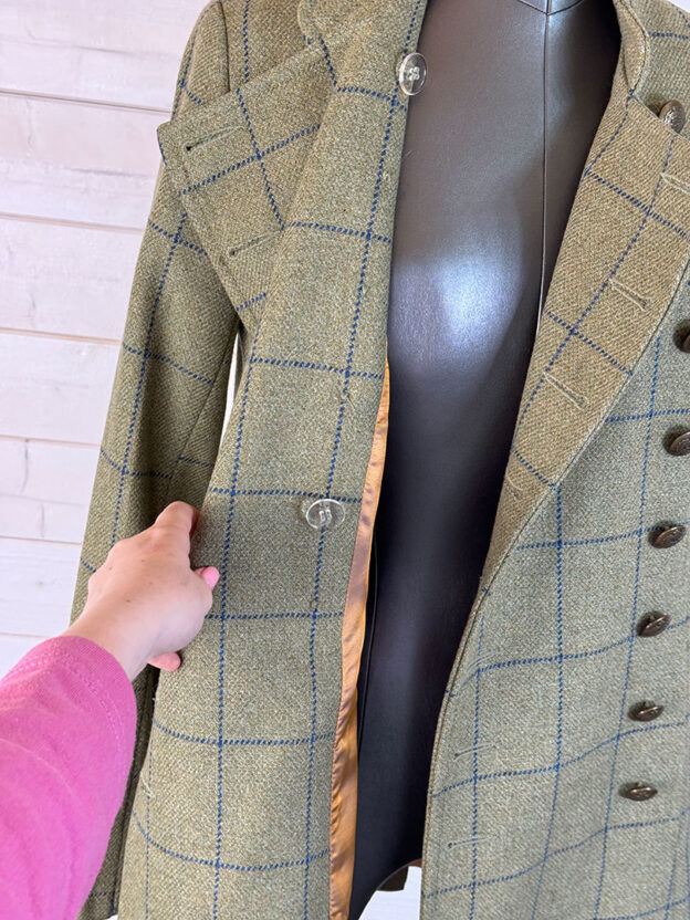 Beaver of Bolton Wool Check Tweed Jacket Size 10 - Image 3