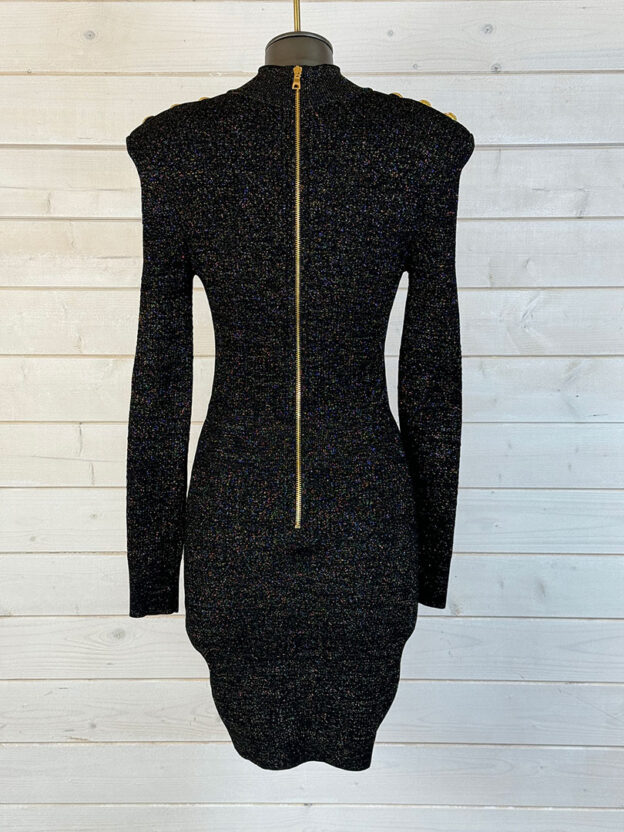 Balmain Black Sparkly Knit Dress Size 36 (UK 8) - Image 3